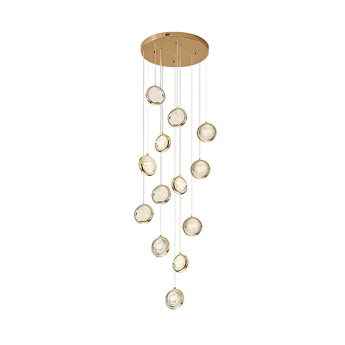 Bubbles Crystal Shade Creative Adjustable Luxury Modern Long Chandelier