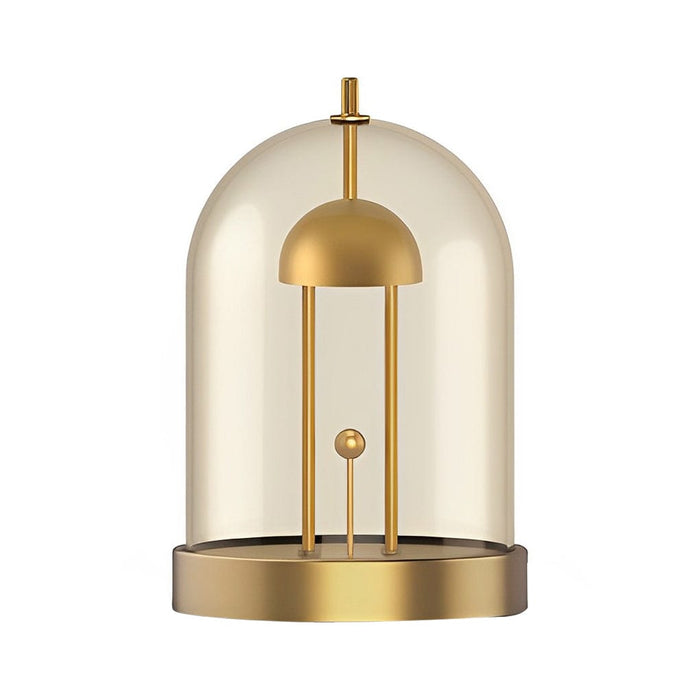 DIY Cylindrical Dome Detachable Glass Table Lamp Battery Touch Dimming Decorative Ambient Light
