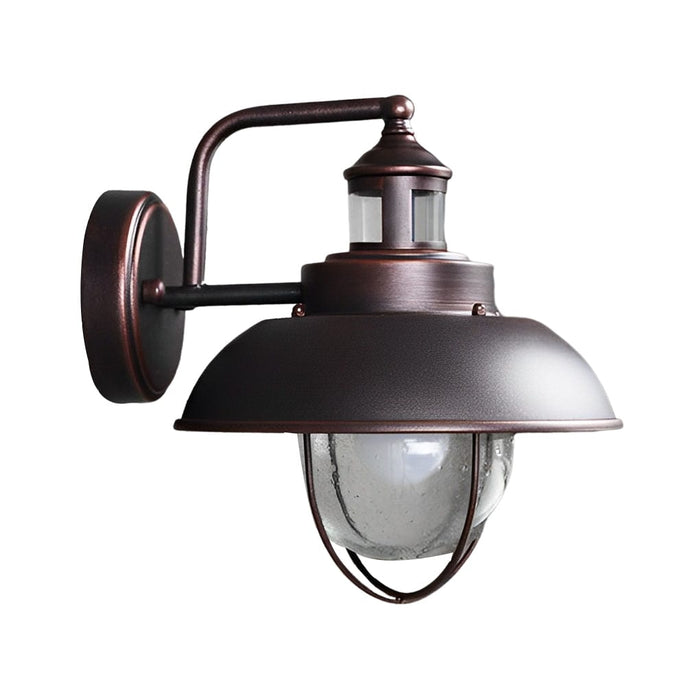 Antique Round Iron Bubbles Glass American Style Outdoor Wall Lights