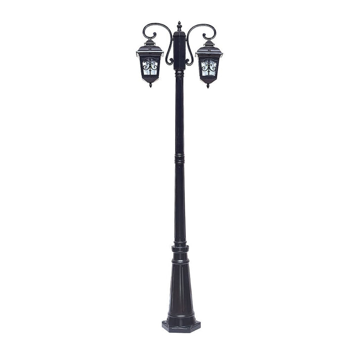 2 Lights Outdoor Waterproof Retro European Style Garden Lamp Post Lights