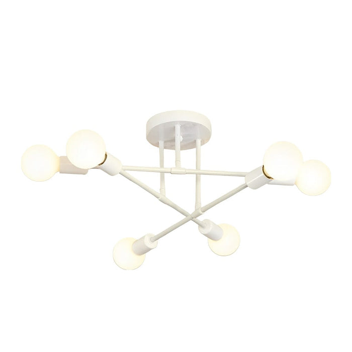 Elegant 6-Light Flush Mount Light- E26/E27. 22'' Dia