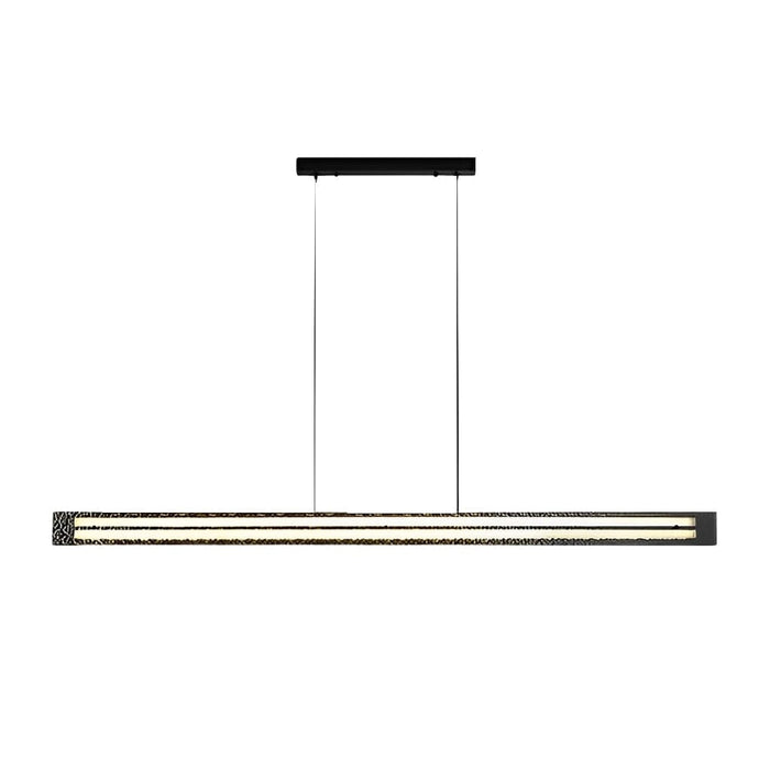 Circular Strip Copper Glass LED Stepless Dimming Nordic Chandelier