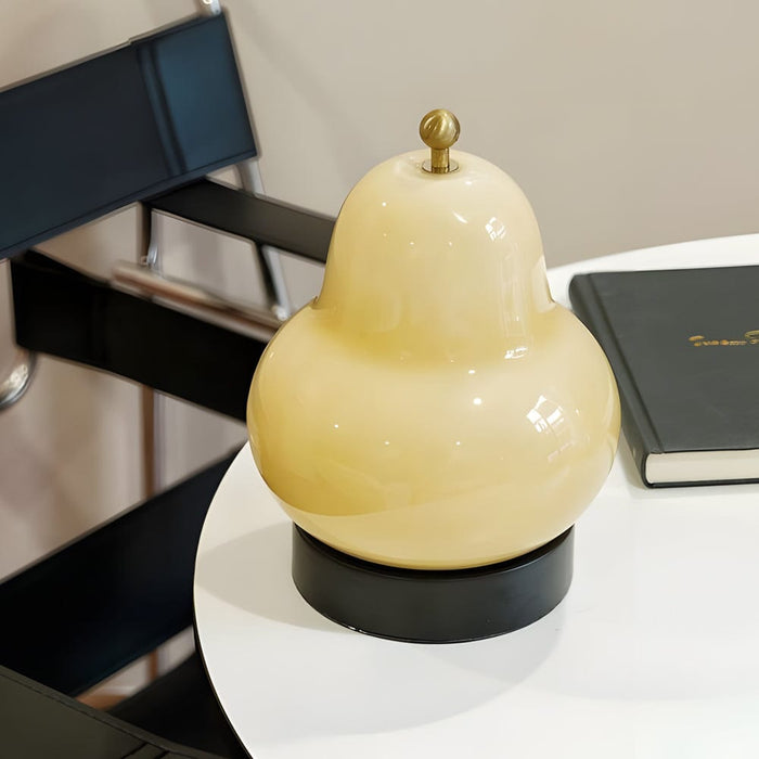Portable Glass Pear USB Dimmable LED Table Lamp with Touch Switch