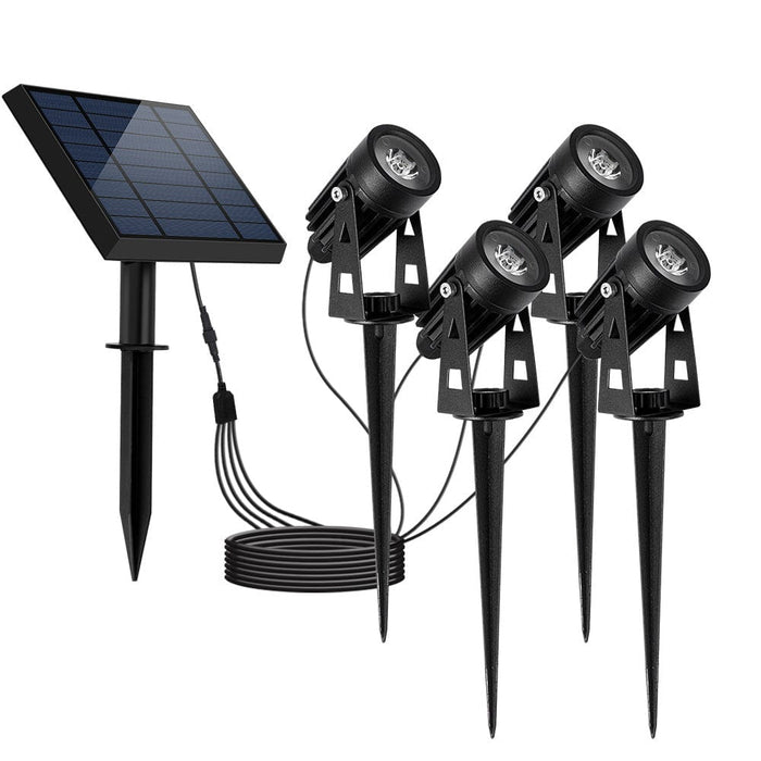 4-In-1 Adjustable Solar Outdoor Spotlight. 100-200 Lumens