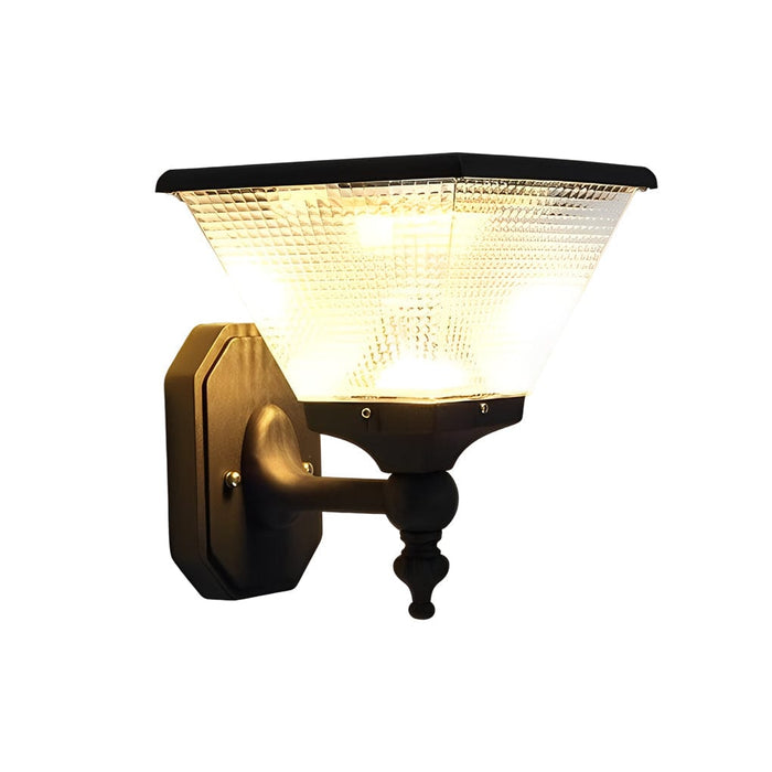 Round Waterproof LED Three Step Dimming with Remote Solar Wall Lights