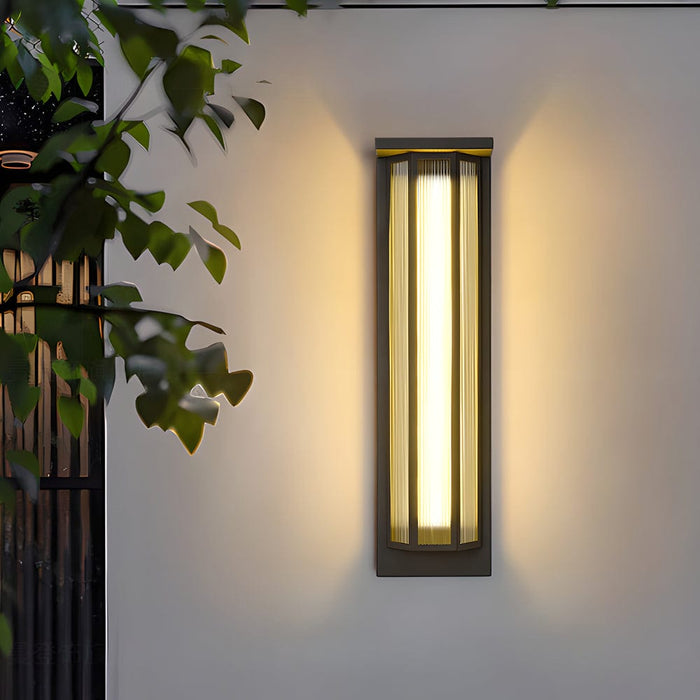 Vintage Rectangular Acrylic LED Outdoor Solar Wall Lights