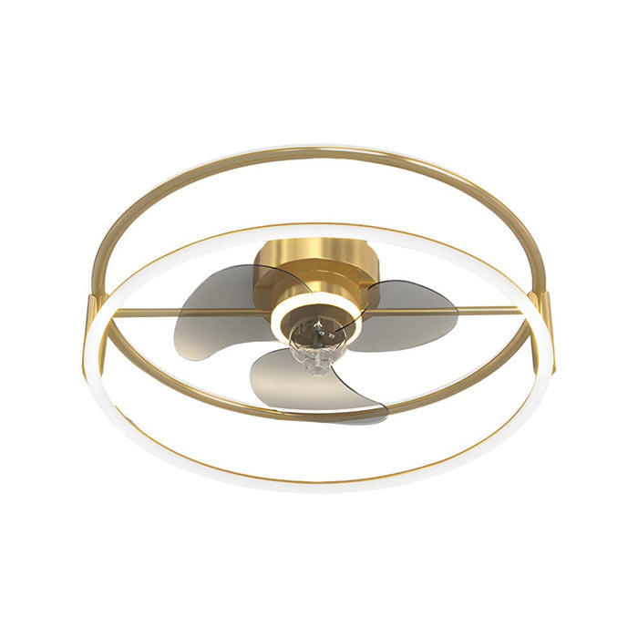 Minimalist Ring Three Step Dimming LED Mute Modern Bladeless Ceiling Fan Lights