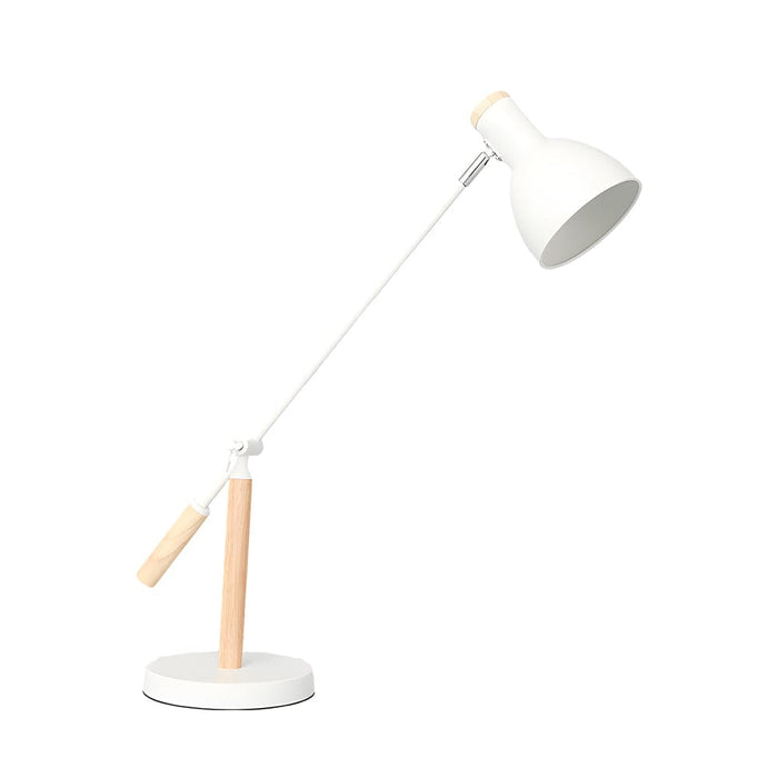 Rotatable Wood Metal Reading Table Lamp