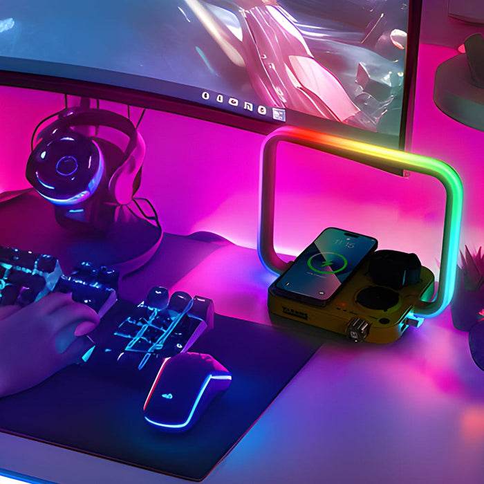 3 in 1 Wireless Charger RGB Table Lamp Multifunctional Timing Desk Lamp