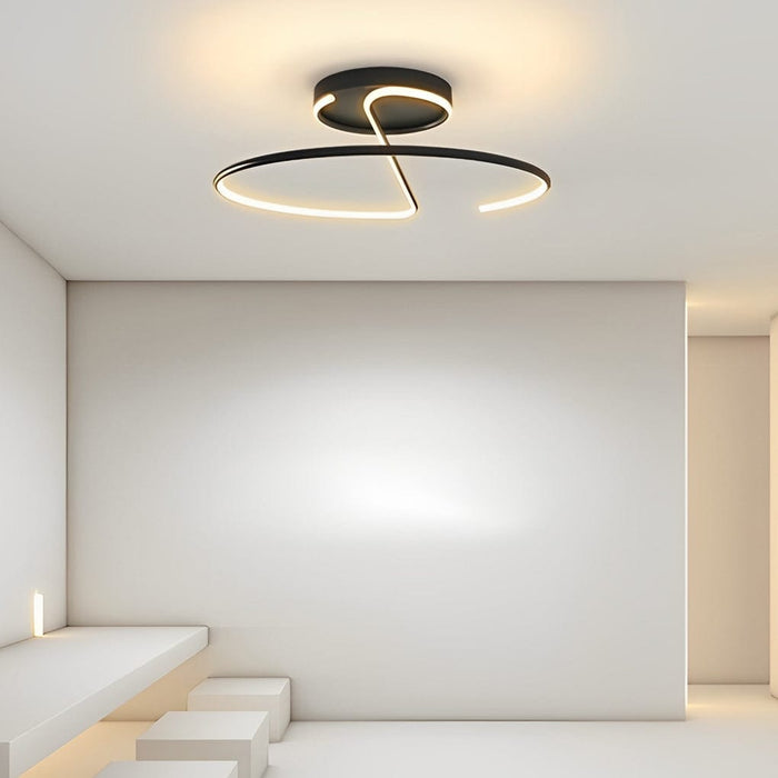 16'' Modern Flush Mount LED Lights Wire Shaped Ceiling Light