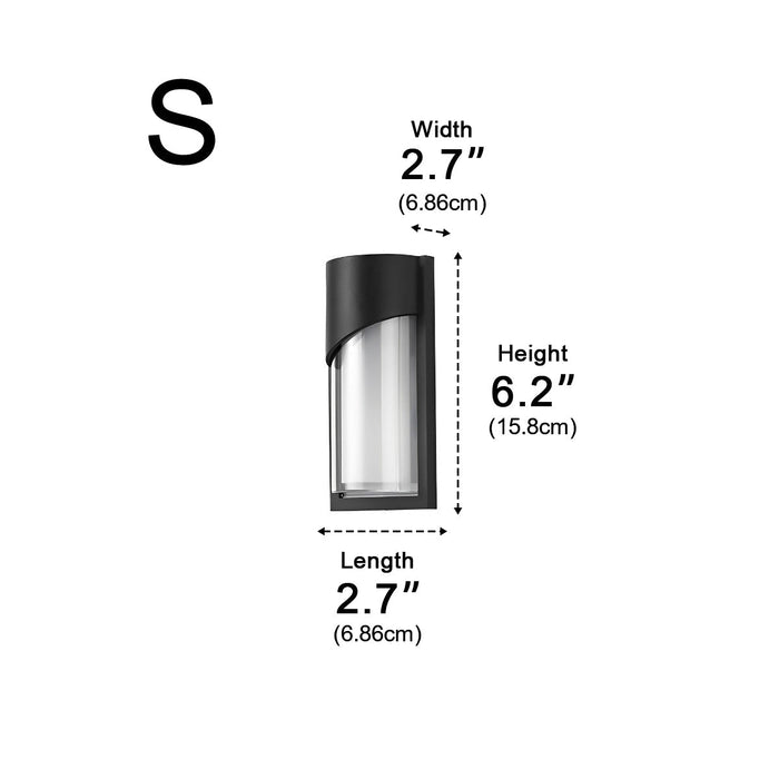 Hardwired LED Outdoor Wall Sconce, Waterproof Aluminum Exterior Light for Porch/Patio/Entryway