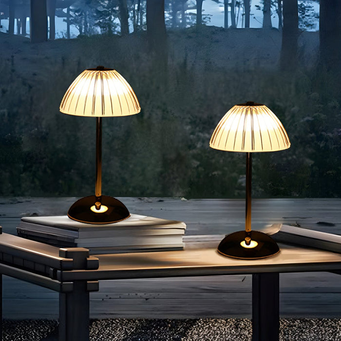 Touch Sensor Dome Shade Dome Base Table Lamp with Slim Bar