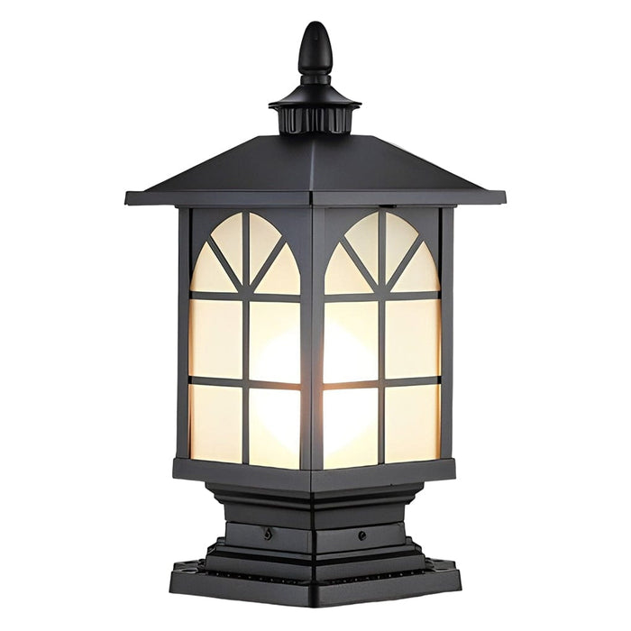 Retro Creative Waterproof Modern Outdoor Fence Post Lights Pillar Lamp