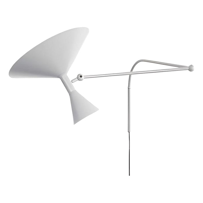 Marseille Swing Arm Wall Lamp Modern Wall Light in White/Black/Gray