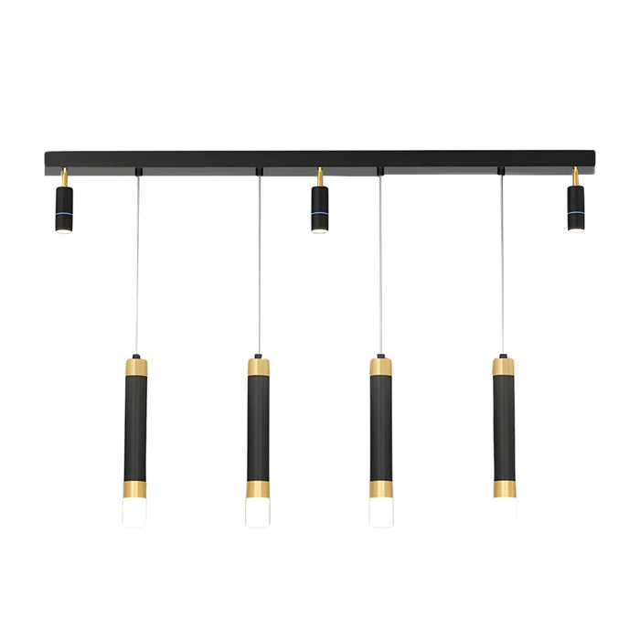 Minimalist Linear Strip 3 Step Dimming Modern Dining Chandelier Spotlight
