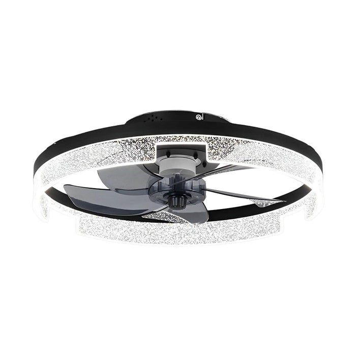 Round Mute Intelligent LED Creative Nordic Bladeless Ceiling Fans Light