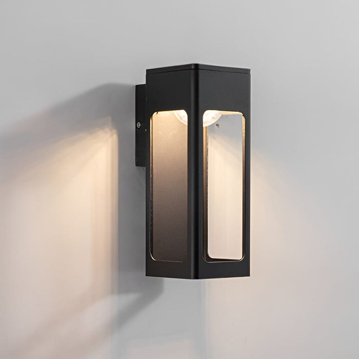 Rectangular IP65 LED Black Modern Outdoor Wall Sconce