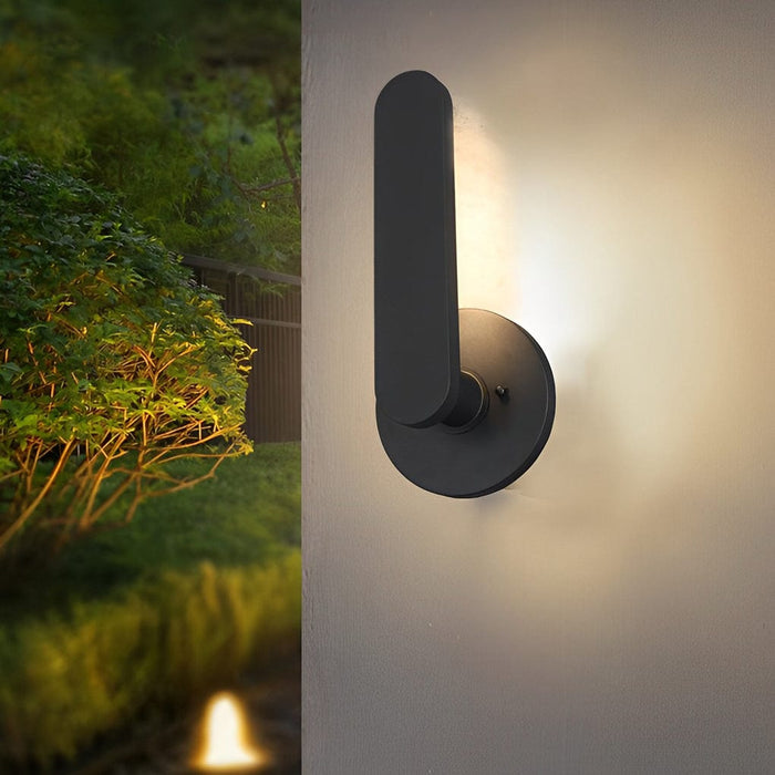 Strip Aluminum Waterproof LED 10W Black Modern Outdoor Wall Lighting