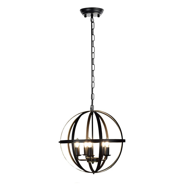 Creative Iron Round Lantern Design Industrial Style Chandelier Pendant Lights
