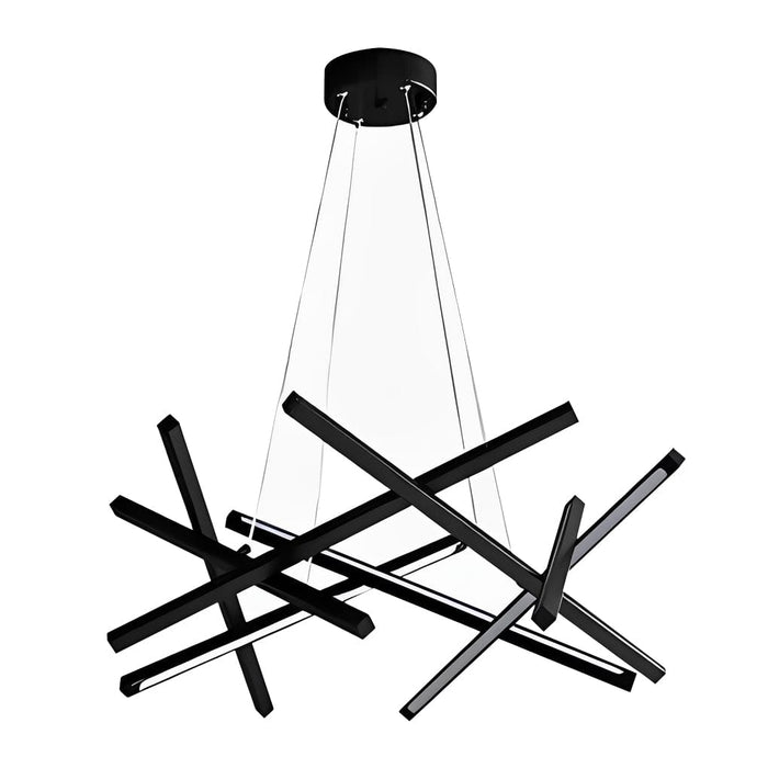 Modern LED Sputnik Stick Chandelier White Kitchen Dining Room Lighting