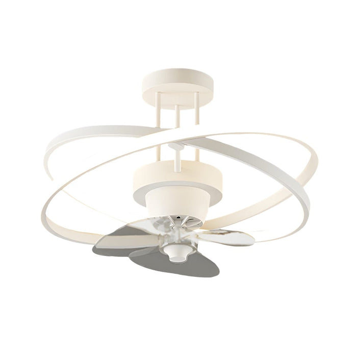 Modern 19.7-in LED Indoor Black and White Breeze Ceiling Fan with Light