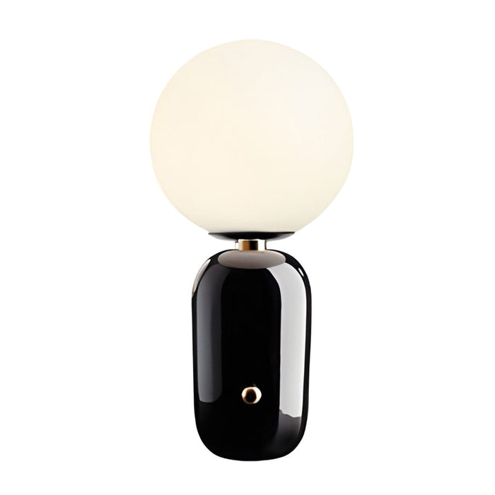 1-Light Hand Blown Glass Aballs Table Lamp Electroplate Nordic Bedside Light