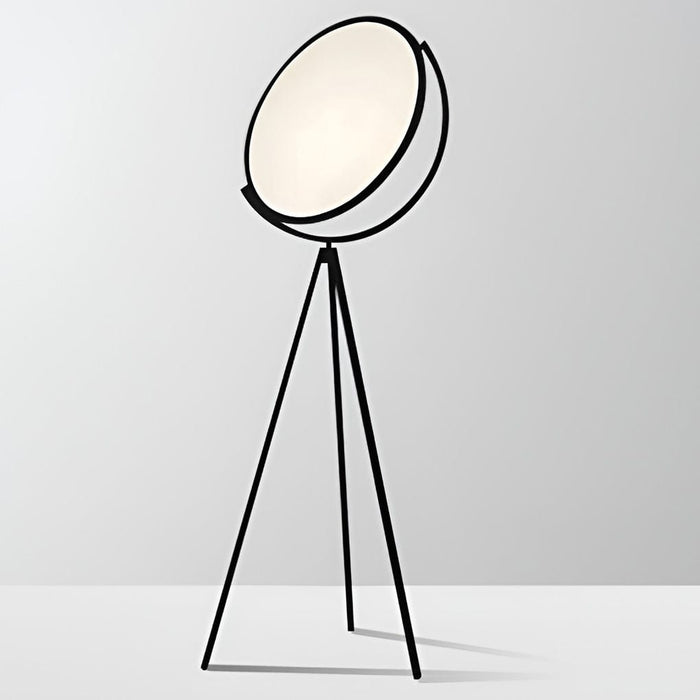 Metal Tripod Floor Lamp With 360° Round Adjustable Acylic Shade Decorate Standing Lamp