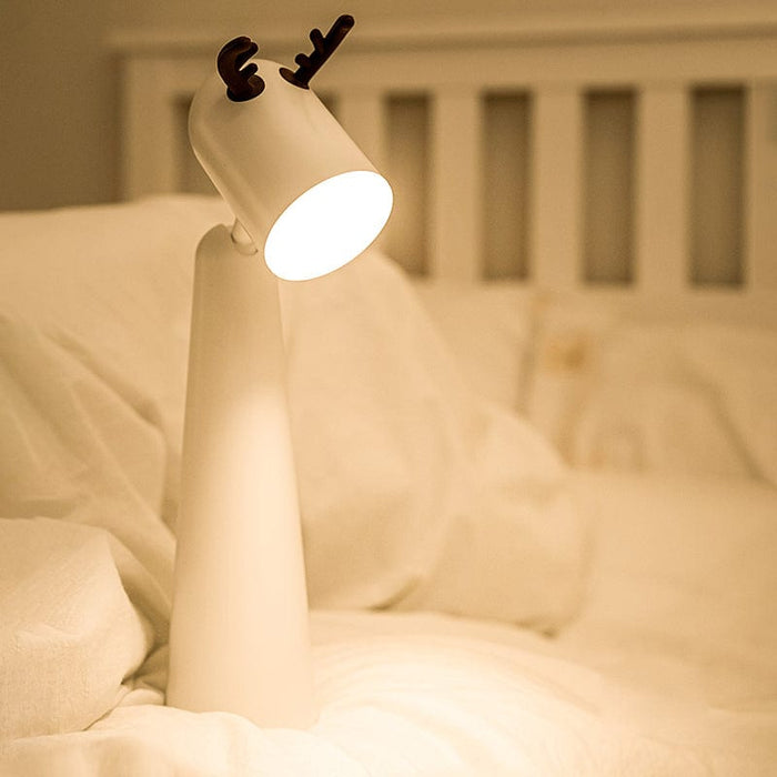 Cartoon Antlers Cute USB Rechargeable Adjustable White Modern Night Lights