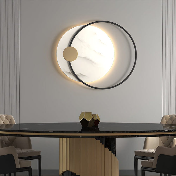 Dia 13''/26'' Round Marble Decorative LED Wall Sconces for Home