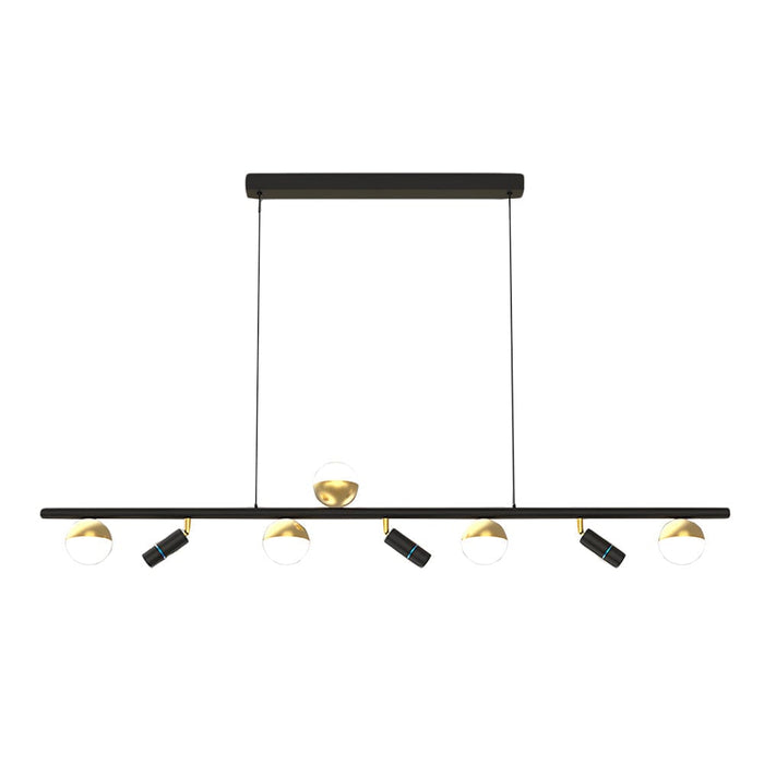 Long Strip LED Three Step Dimming Nordic Spotlight Dining Room Chandelier