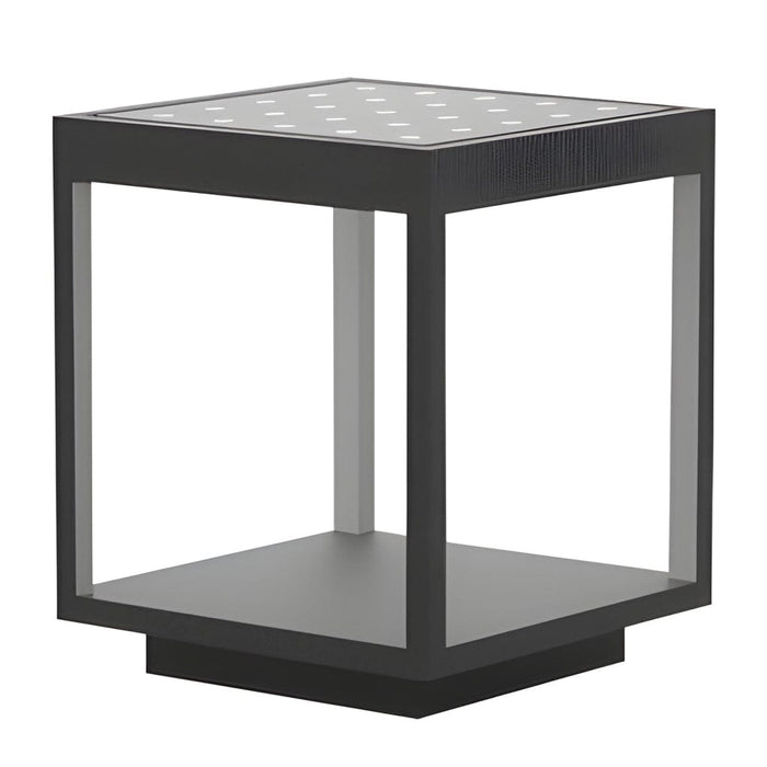 Clearance Sale Square Hallow Frame Waterproof LED Courtyard Solar Post Cap Light