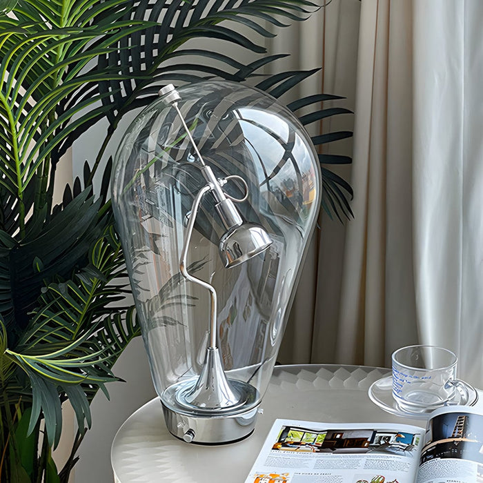 Industrial Magnet Control Glass Bulb Shaped  Blow Table Lamp Touch Dimming Desk Lamp