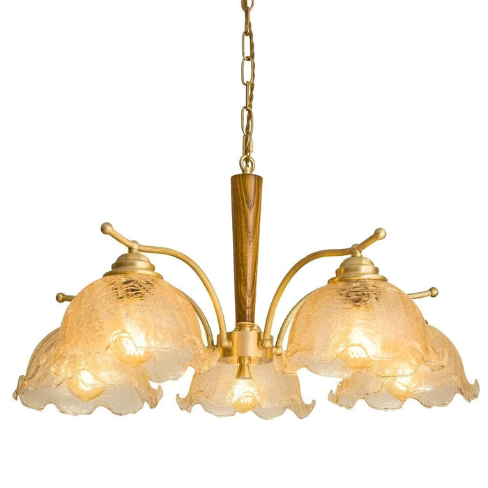 3 Lights Cracked Glass Retro Chandelier Pendant Light Ceiling Lamp