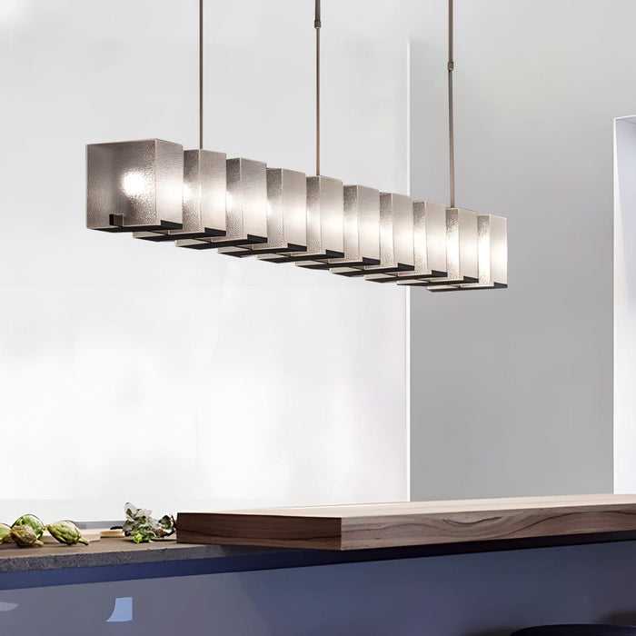 Long Creative Glass Personalized LED Post-Modern Dining Room Chandelier