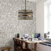 3-Light Drum Shaped Hanging Pendant Lights for Kitchen, Vintage Rustic Pendant Lights with Metal Frame ErisView