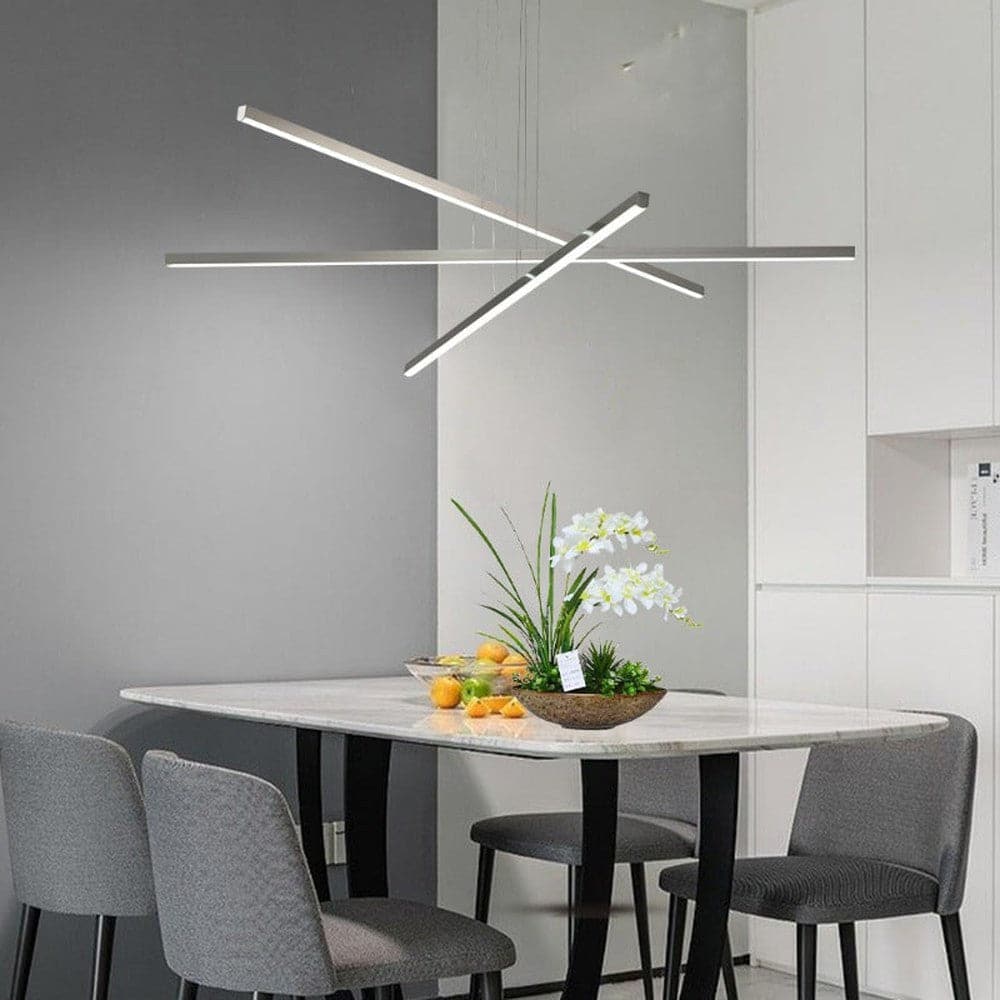 3-Light LED Dimmable Linear Pendant Light Fixture for Dining Room Livi ...