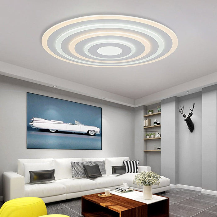 30'' Concentric Circles Modern Flush Mount Light Dimmable LED Ceiling Lights