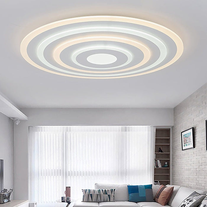 30'' Concentric Circles Modern Flush Mount Light Dimmable LED Ceiling Lights