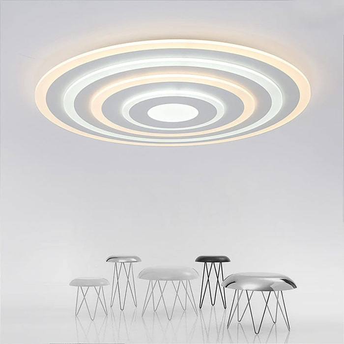 30'' Concentric Circles Modern Flush Mount Light Dimmable LED Ceiling Lights