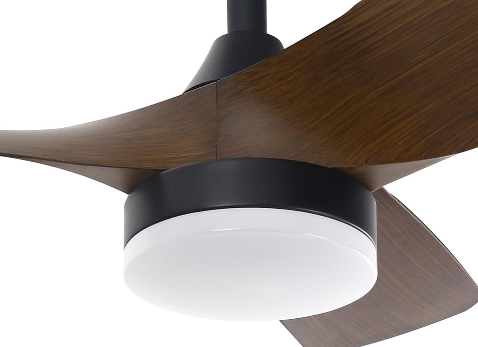 30 in. Bedroom Ceiling Fans, Indoor Walnut Light Fixtures Ceiling Fan, Living Room Fan, Glam Ceiling Fan, 3 Blade Ceiling Fan for Dining Room-8-ErisView