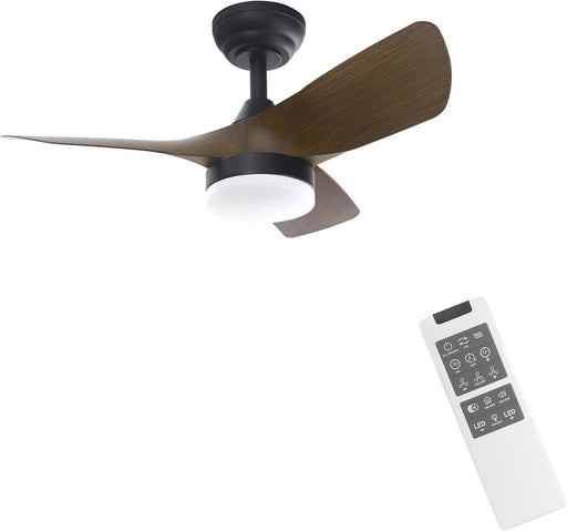 30 in. Bedroom Ceiling Fans, Indoor Walnut Light Fixtures Ceiling Fan, Living Room Fan, Glam Ceiling Fan, 3 Blade Ceiling Fan for Dining Room-1-ErisView