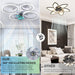 30 in. Bedroom Ceiling Fans with Lights, LED Low Profile Ceiling Fan Light Fixture with Remote, Flush Mount Bladeless Ceiling Fan for Living Room-2-ErisView