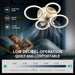30 in. Bedroom Ceiling Fans with Lights, LED Low Profile Ceiling Fan Light Fixture with Remote, Flush Mount Bladeless Ceiling Fan for Living Room-3-ErisView