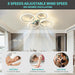 30 in. Bedroom Ceiling Fans with Lights, LED Low Profile Ceiling Fan Light Fixture with Remote, Flush Mount Bladeless Ceiling Fan for Living Room-4-ErisView
