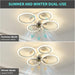 30 in. Bedroom Ceiling Fans with Lights, LED Low Profile Ceiling Fan Light Fixture with Remote, Flush Mount Bladeless Ceiling Fan for Living Room-7-ErisView