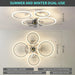 30 in. Bedroom Ceiling Fans with Lights, LED Low Profile Ceiling Fan Light Fixture with Remote, Flush Mount Bladeless Ceiling Fan for Living Room-8-ErisView