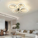 30 in. Bedroom Ceiling Fans with Lights, LED Low Profile Ceiling Fan Light Fixture with Remote, Flush Mount Bladeless Ceiling Fan for Living Room-9-ErisView