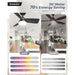 30 in. Black Ceiling Fan with Lights and Remote, Small Ceiling Fan with Light for Bedroom Kitchen Living Room -3-ErisView