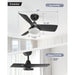 30 in. Black Ceiling Fan with Lights and Remote, Small Ceiling Fan with Light for Bedroom Kitchen Living Room -5-ErisView