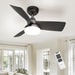 30 in. Black Ceiling Fan with Lights and Remote, Small Ceiling Fan with Light for Bedroom Kitchen Living Room -1-ErisView